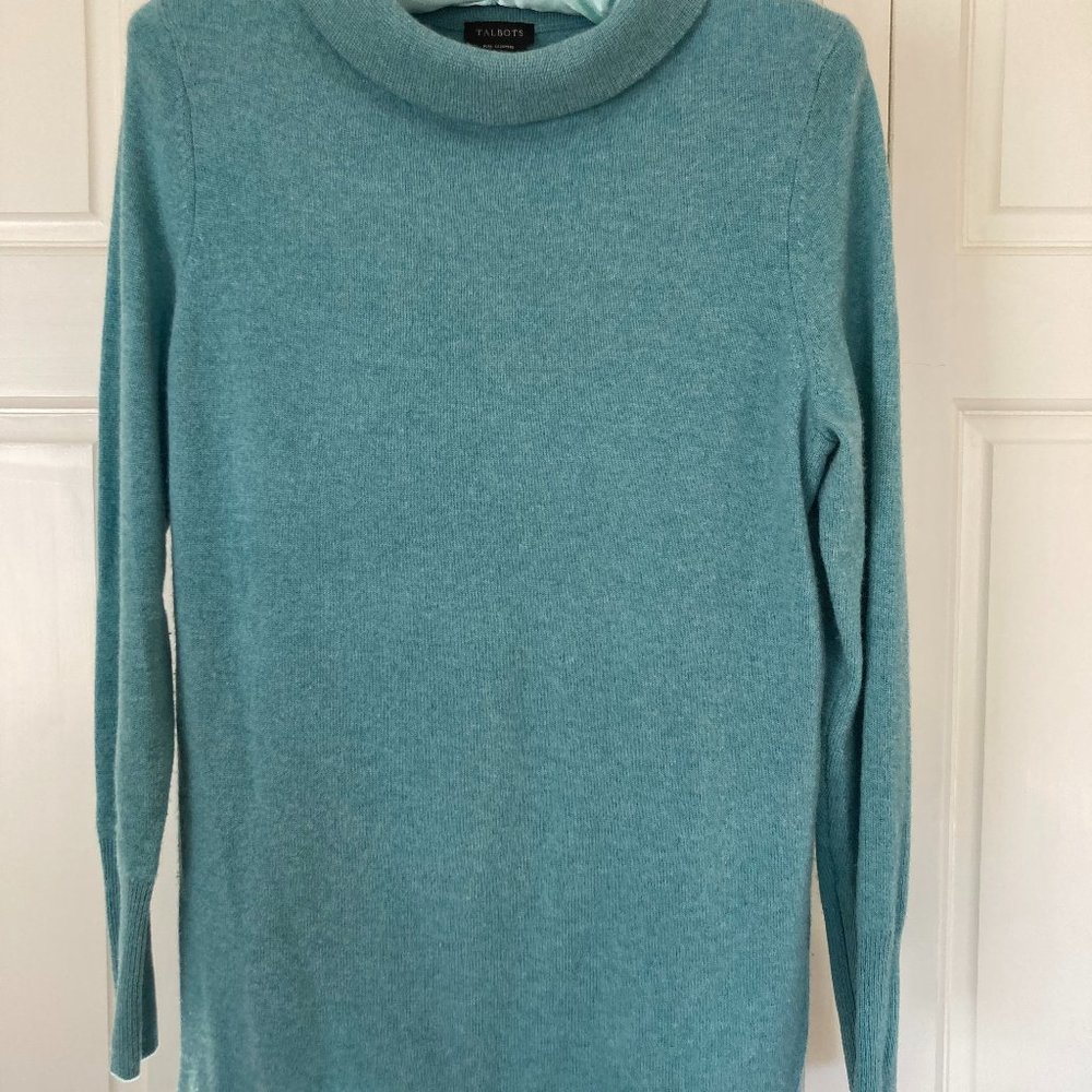 Talbots Teal Cowl Neck Sweater